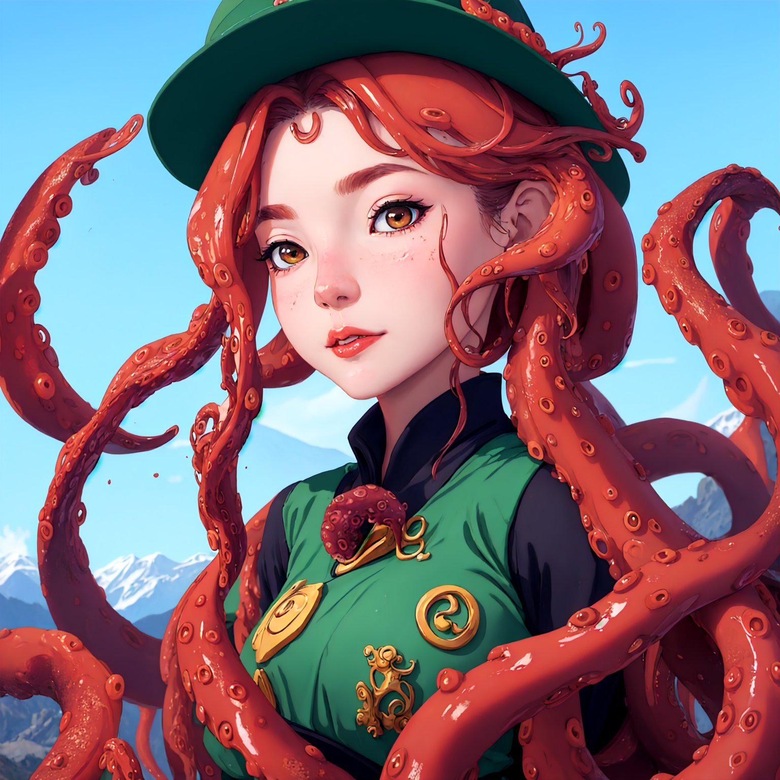 202305192055251670469693-3837690925-A masterpiece portrait of a tentalicious tentacle lady at the top of Mt.Suctioncup.jpg